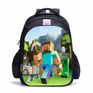 Ghiozdan Minecraft impermeabil, multicolor 39 cm